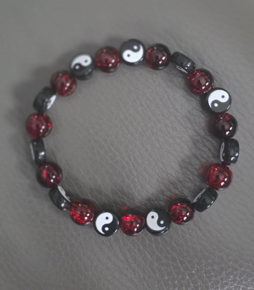 Bracelet aux perles ying yang